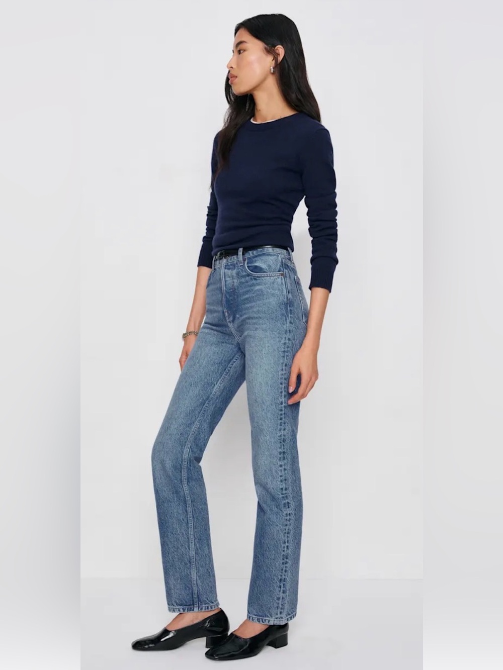 Reformation Cynthia High Rise Straight Jeans in Colorado: 29 - Picture 2 of 16